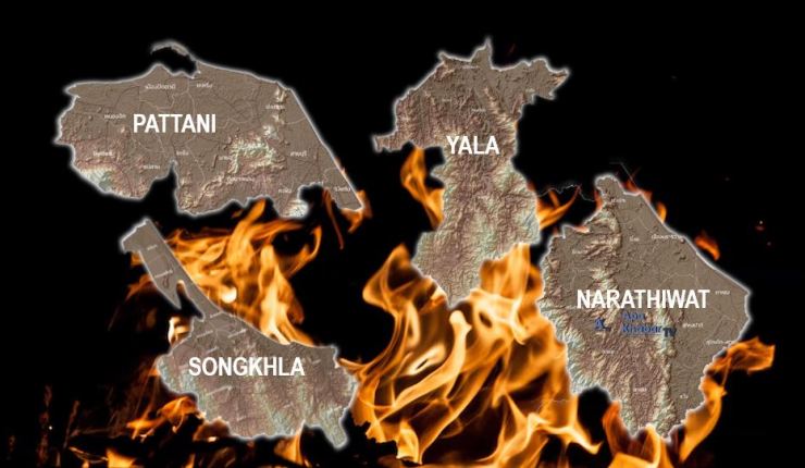 Satu malam 40 pembakaran, letupan bom di Pattani, Yala, Narathiwat, Songkhla