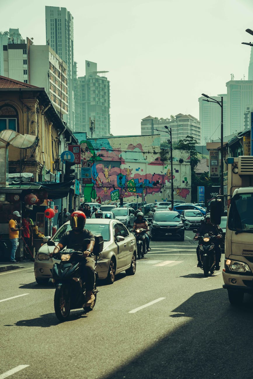 traffic on a busy street