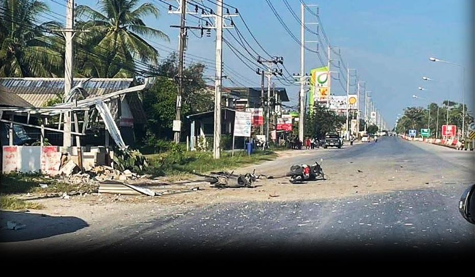 Serangan bom di Pattani: Seorang anggota polis maut, tiga cedera