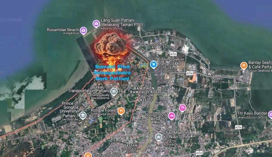 Lima polis, 6 orang awam cedera dalam empat letupan bom, ditembak di Selatan Thai hari ini